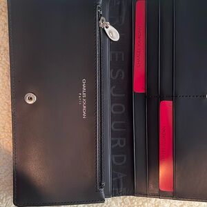 CHARLES JOURDAN SNAP BIFOLD BLACK WALLET